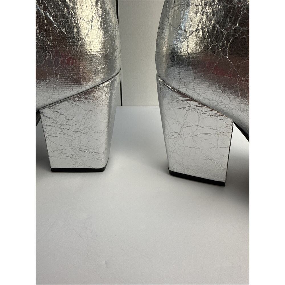 Steve Madden Women's Silver 5.5 Croft Pointed Toe Knee High Boots NWOB - Picture 7 of 16